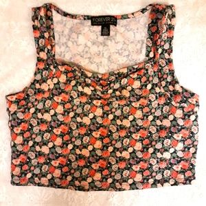 Forever 21 Floral Colorful Crop Top